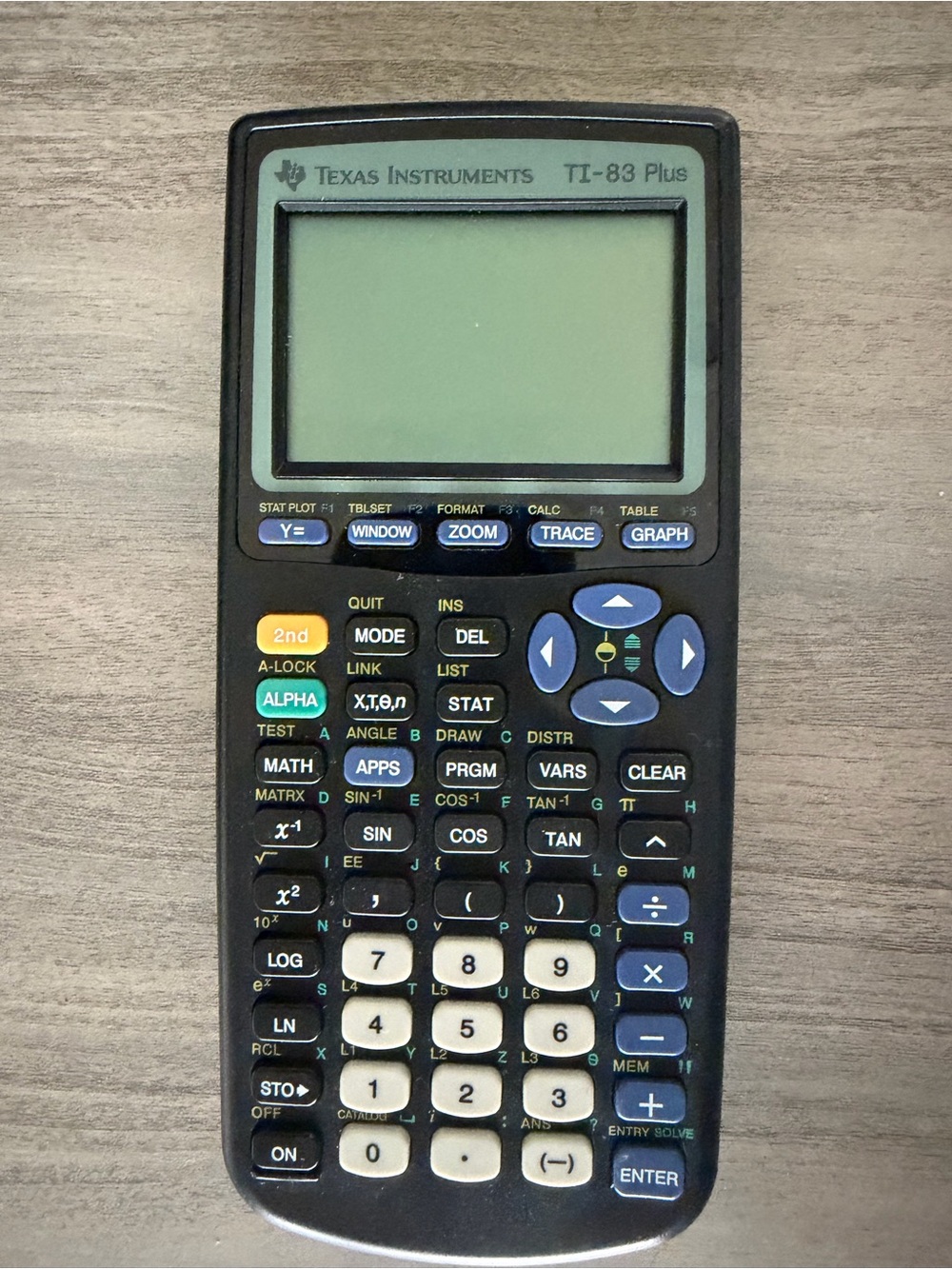 Texas Instruments TI-83 Plus Graphing Calculator - Black and Cream Keys